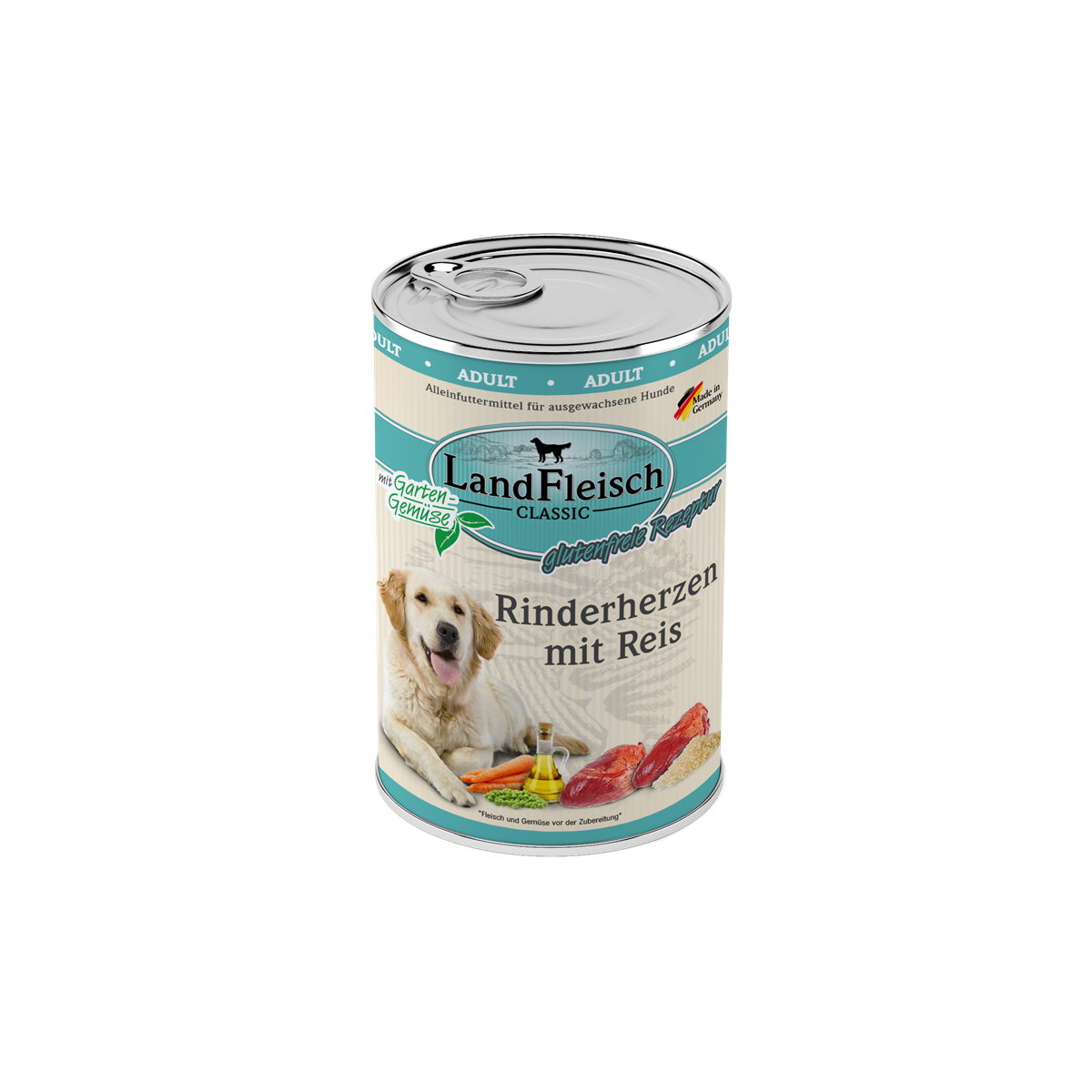 Dr. Alder Landfleisch pur Rinderherz & Reis 400g.