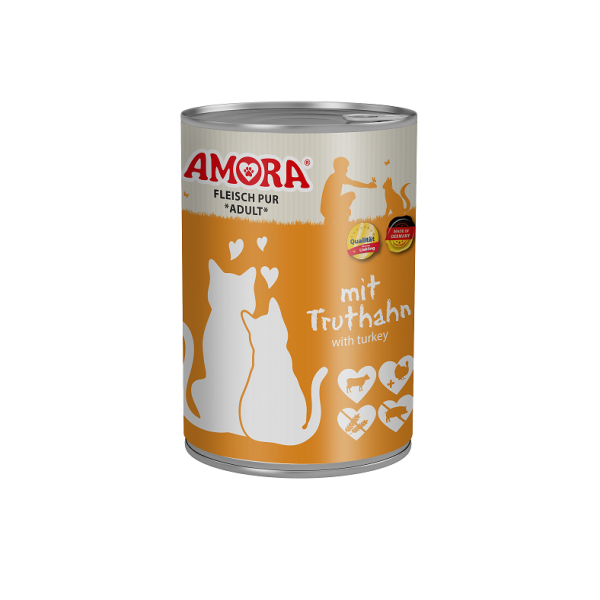 Amora Fleisch pur mit Truthahn 400g.