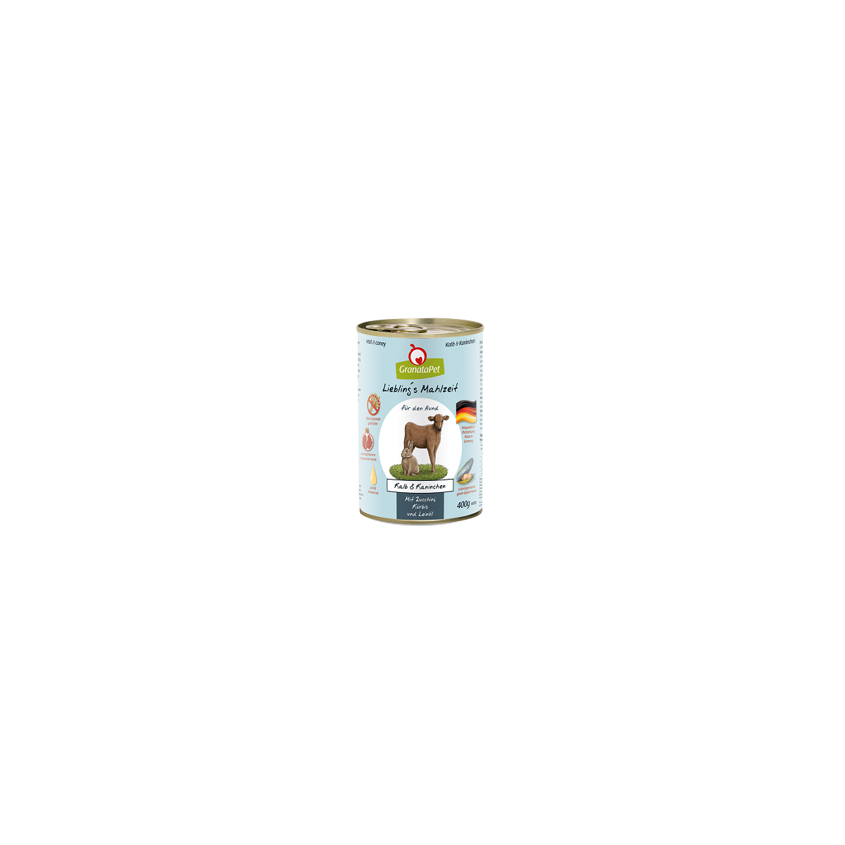 GranataPet Dog Kalb & Kaninchen 400g.-Dose