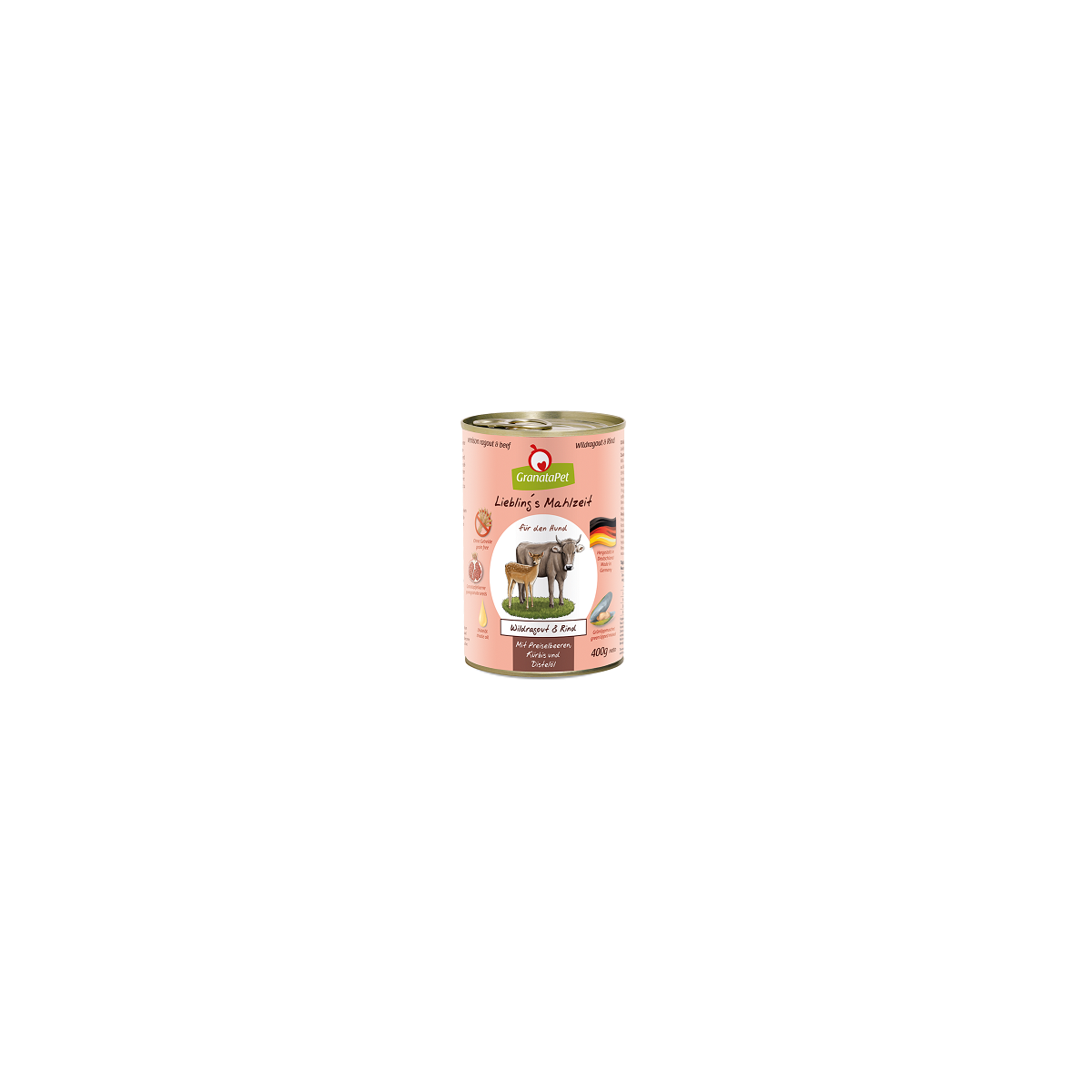 GranataPet Dog Wildragout & Rind 400g.-Dose