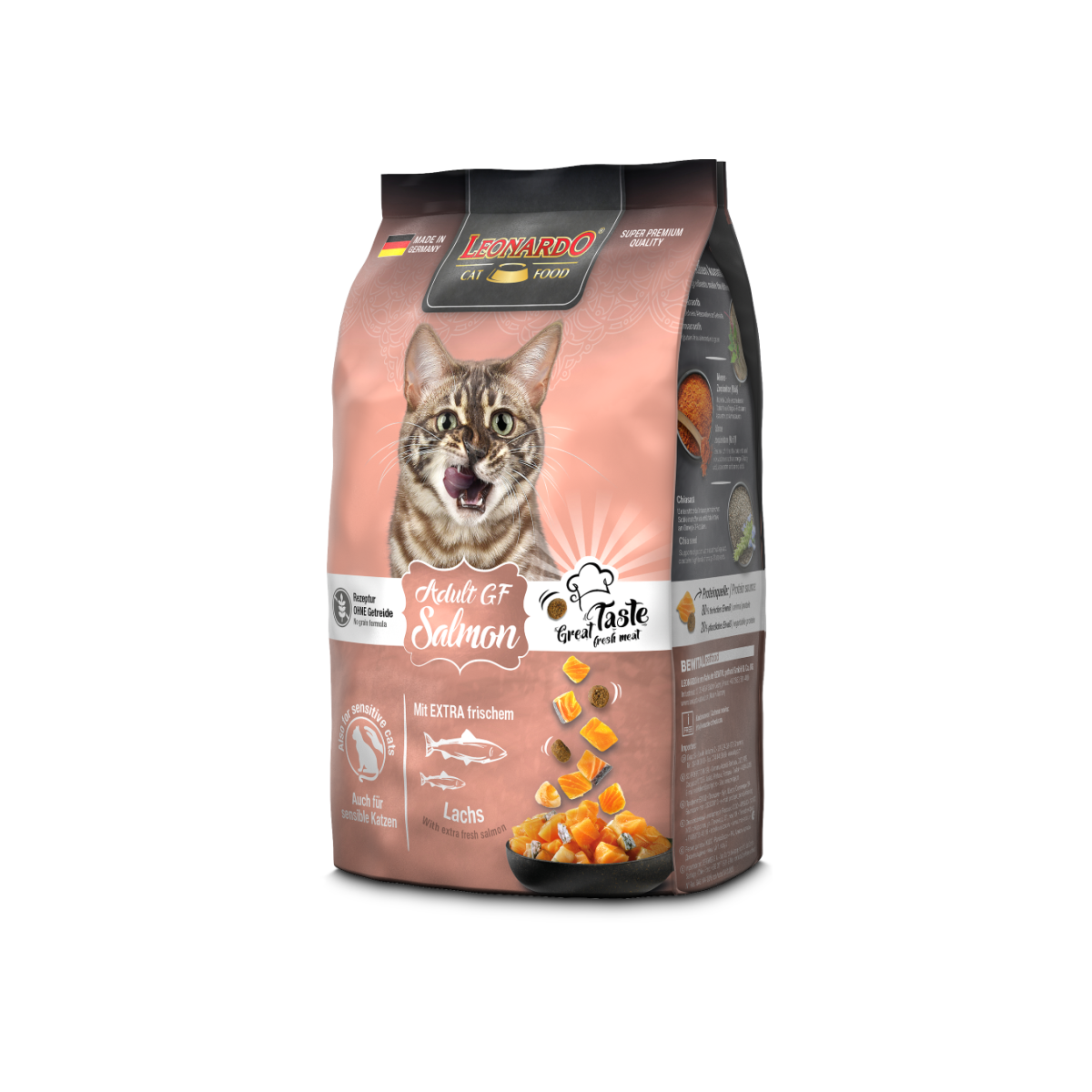 Leonardo Cat Adult Salmon GF 300g.-Beutel