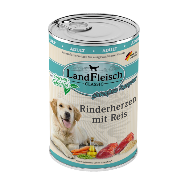 Dr. Alder Landfleisch pur Rinderherz & Reis 400g.