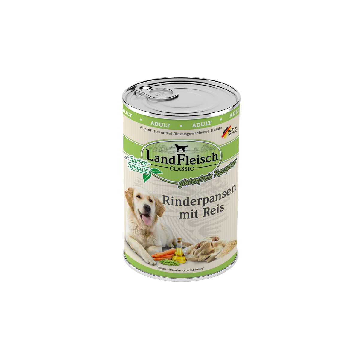 Dr. Alder Landfleisch pur Pansen & Reis 400g.