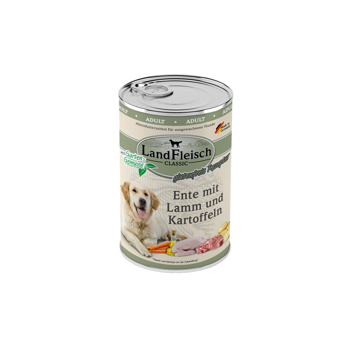 Dr. Alder Landfleisch pur Ente, Lamm & Kartoffeln 400g.