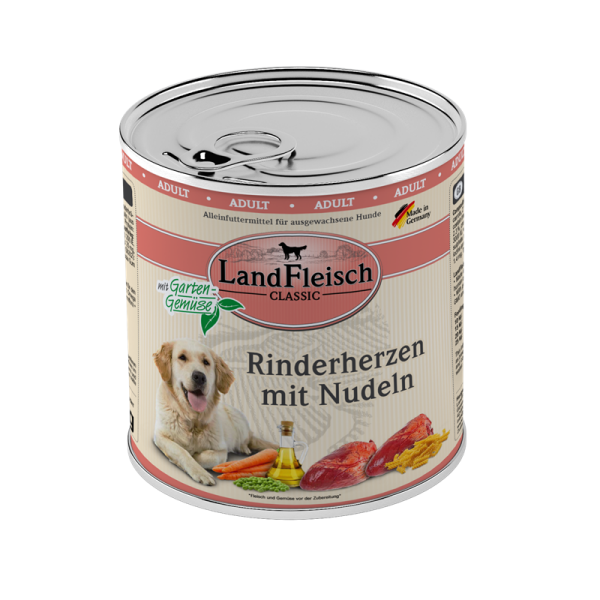 Dr. Alder Landfleisch pur Rinderherz & Nudeln 800g.