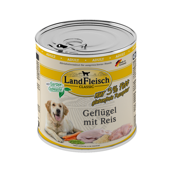 Dr. Alder Landfleisch pur Geflügel & Reis 800g.