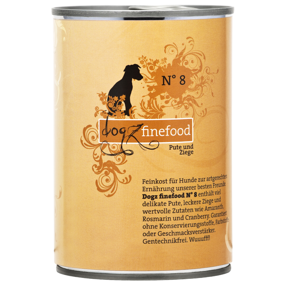 Dogz Finefood Nr. 8 Pute & Ziege 400g.  MHD 05/2024