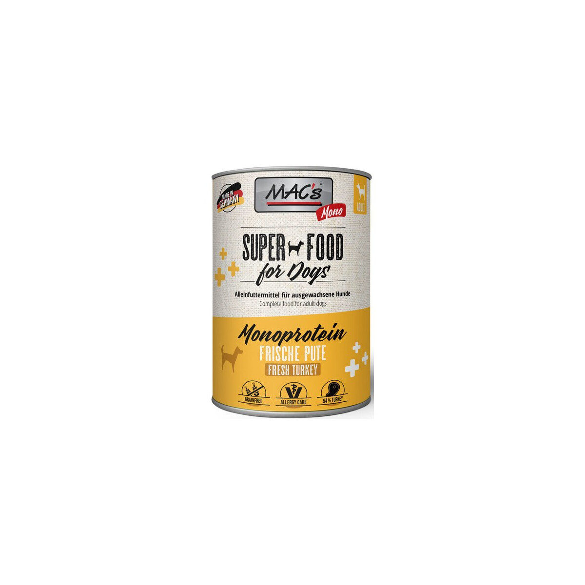 Macs Dog Sensitiv MONO Pute 400g.