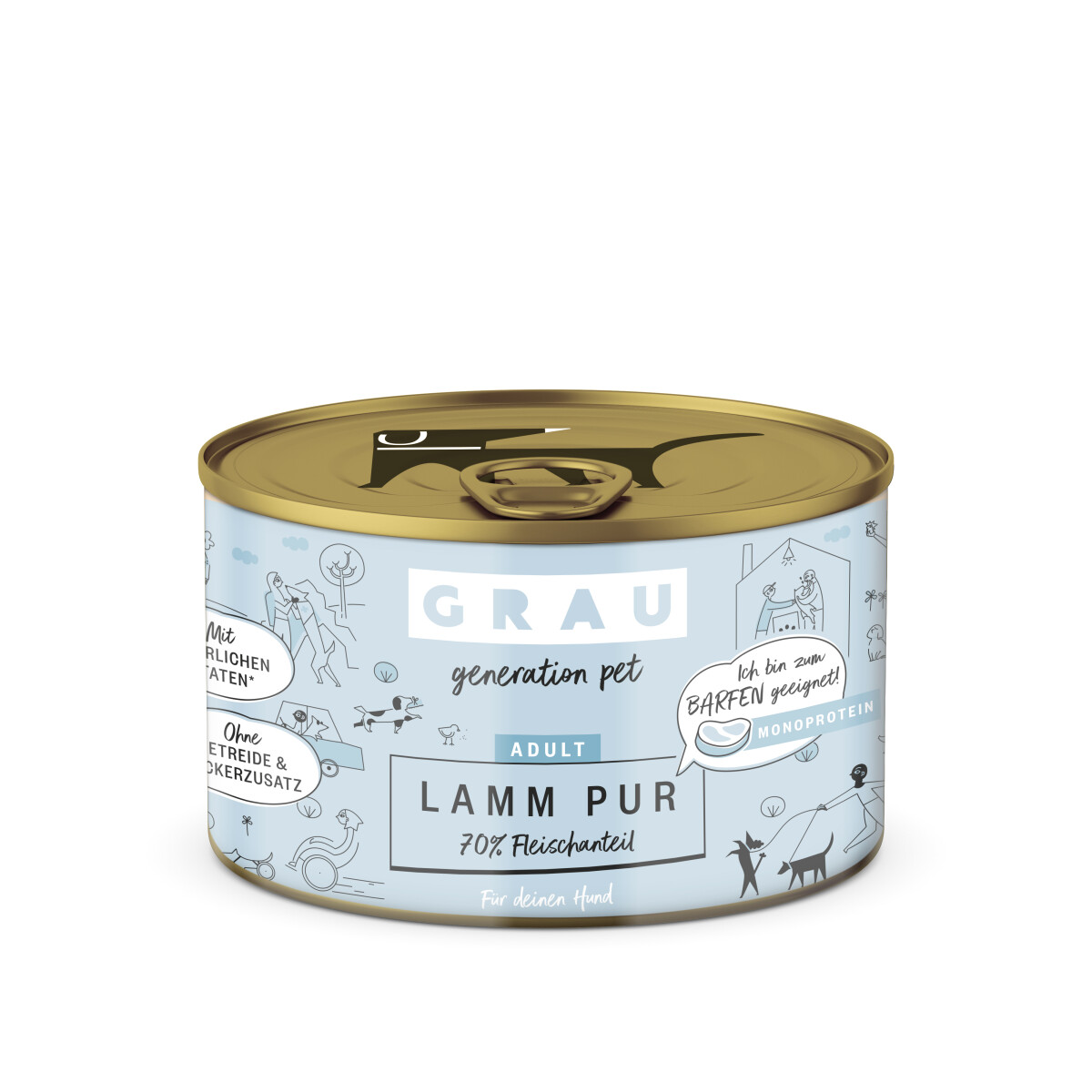 Grau Dog Lamm pur 200g.