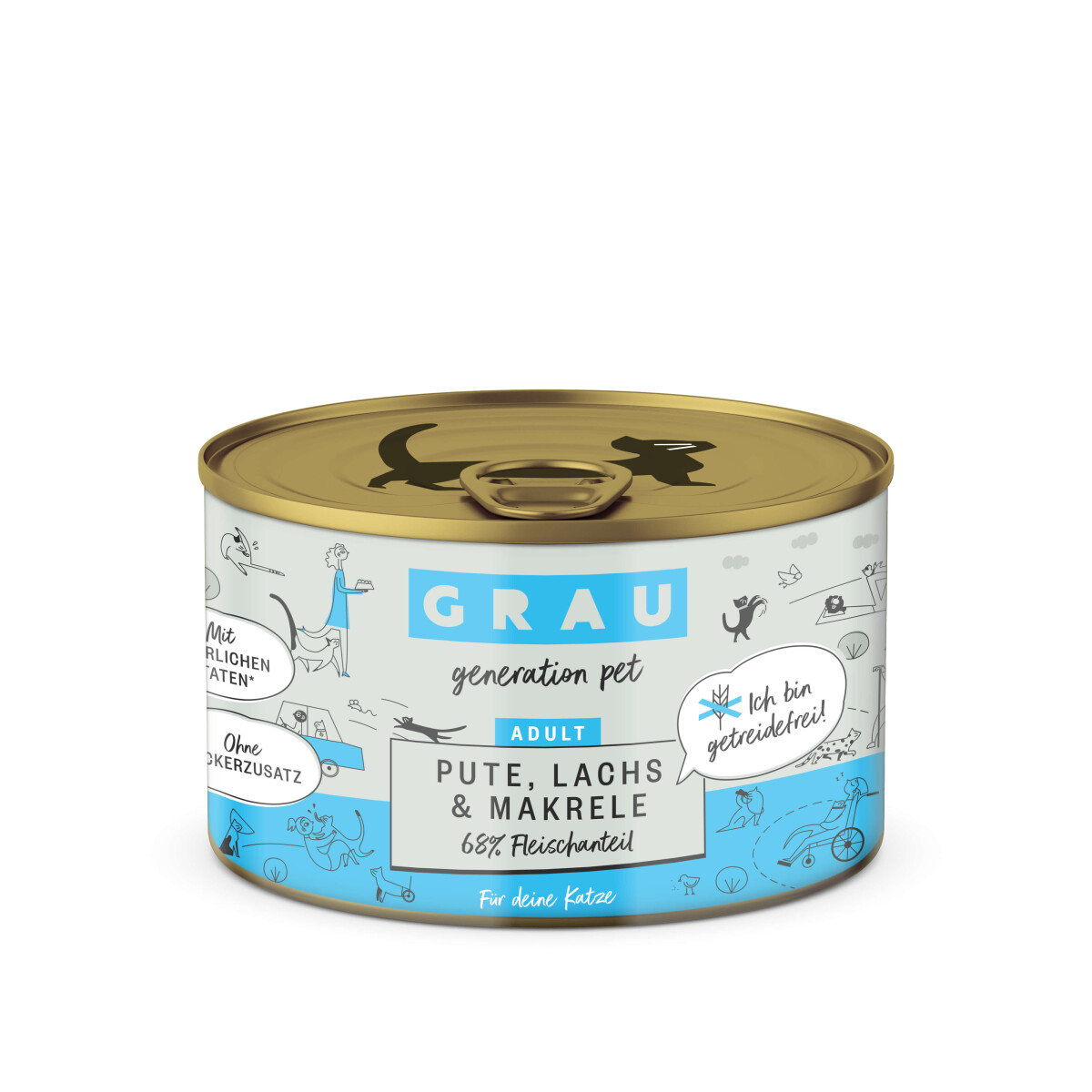 Grau Adult Pute, Lachs, Makrele 200g.