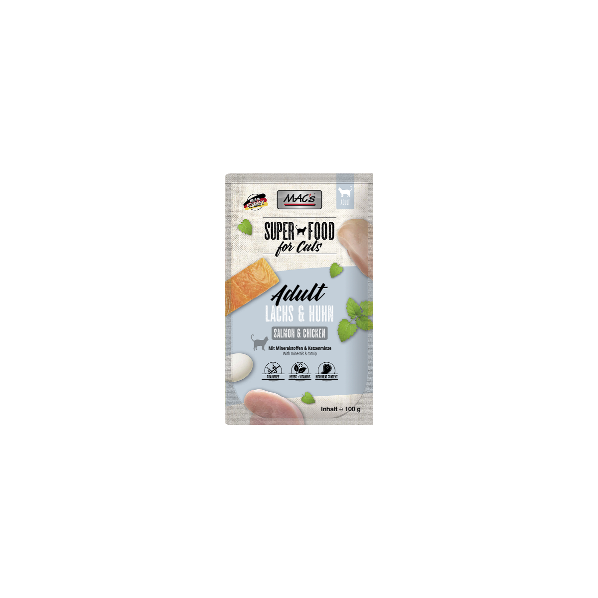 Macs Cat Lachs & Huhn 100g.