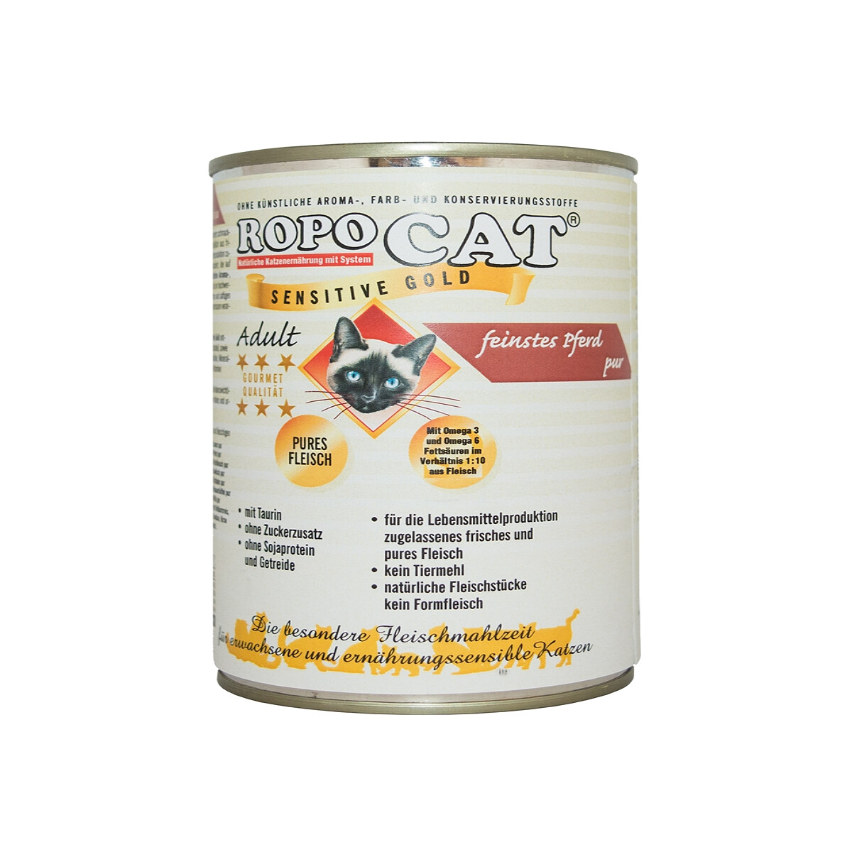 Ropocat Sensitive Gold feines Pferd pur 800g.