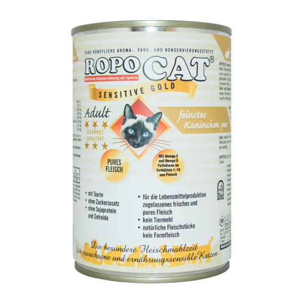 Ropocat Sensitive Gold feines Kaninchen pur 400g.