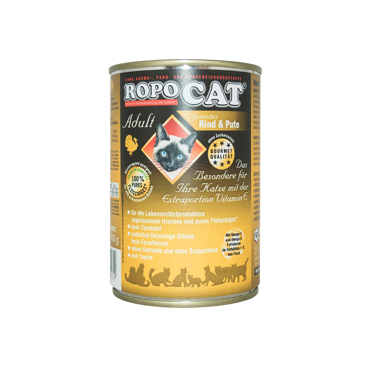 Ropocat Feinstes Rind & Pute 400g.