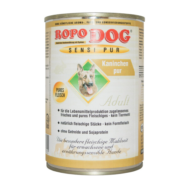 RopoDog Sensi Pur Kaninchen pur 6 x 400g.