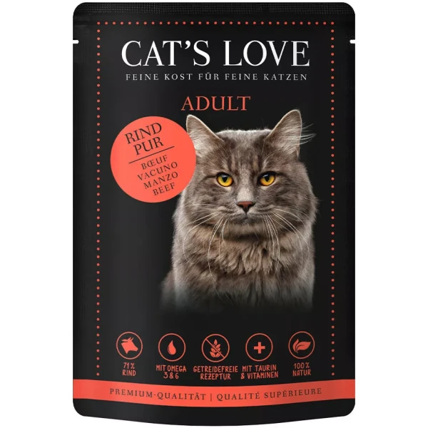 Cat´s Love Rind pur 85g.-Beutel