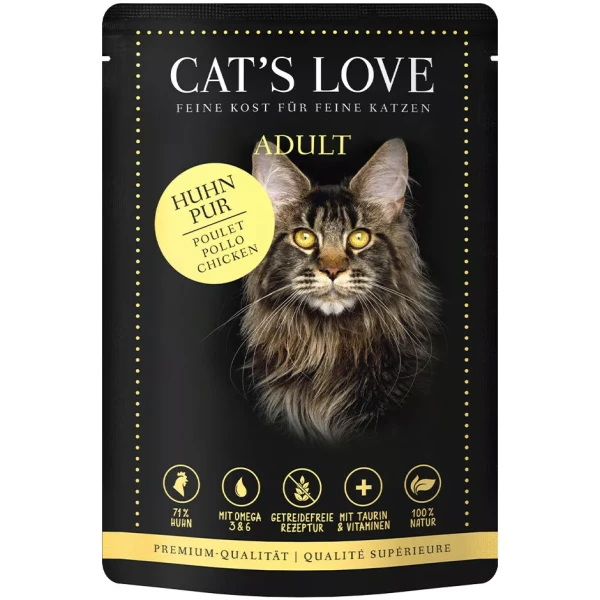 Cat´s Love Huhn pur 85g.-Beutel