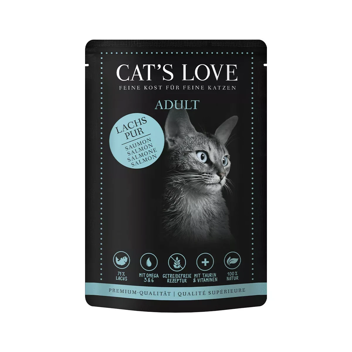 Cat´s Love Lachs pur 85g.-Beutel