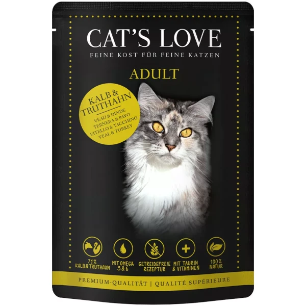 Cat´s Love Kalb & Truthahn 85g.-Beutel