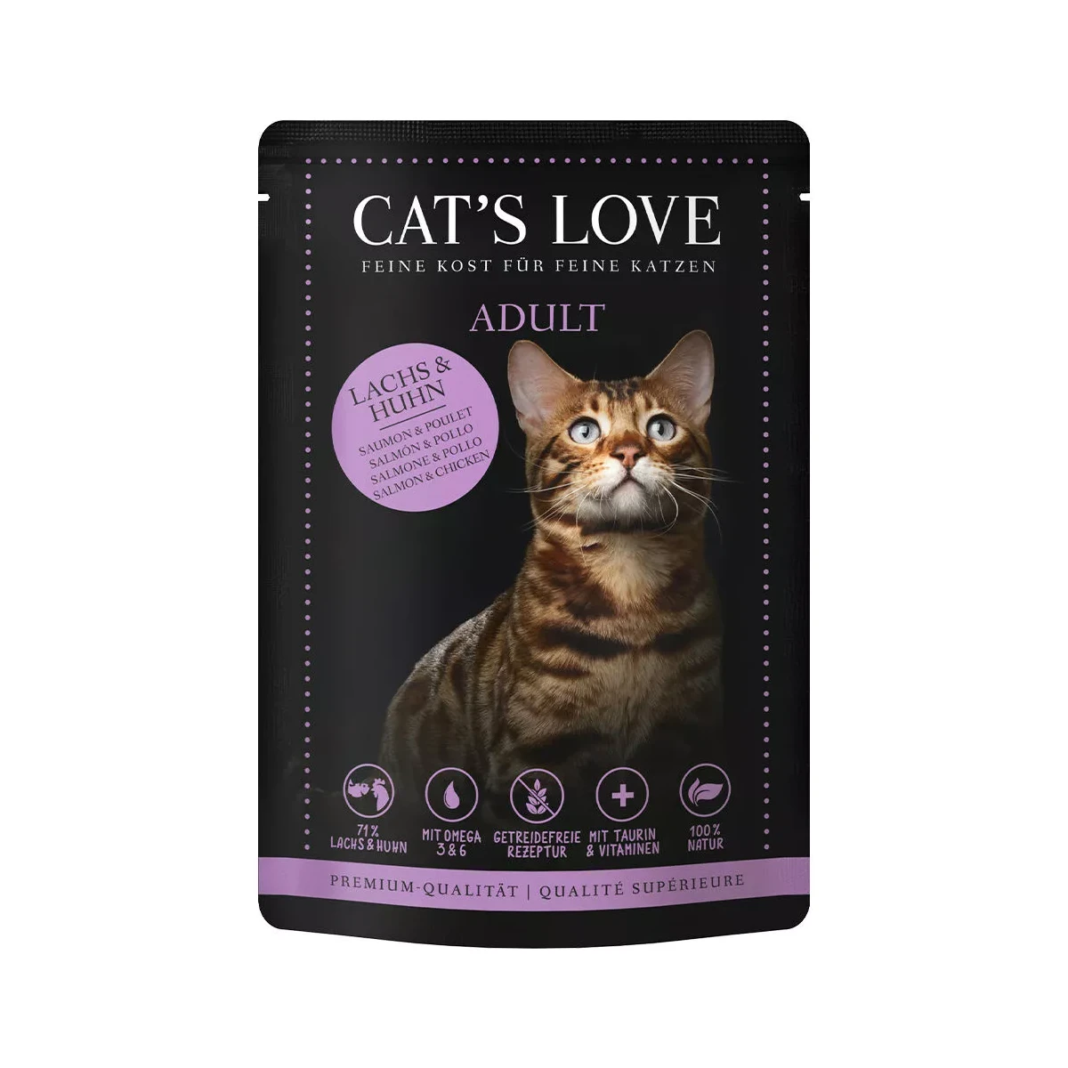 Cat´s Love Lachs & Huhn 85g.-Beutel