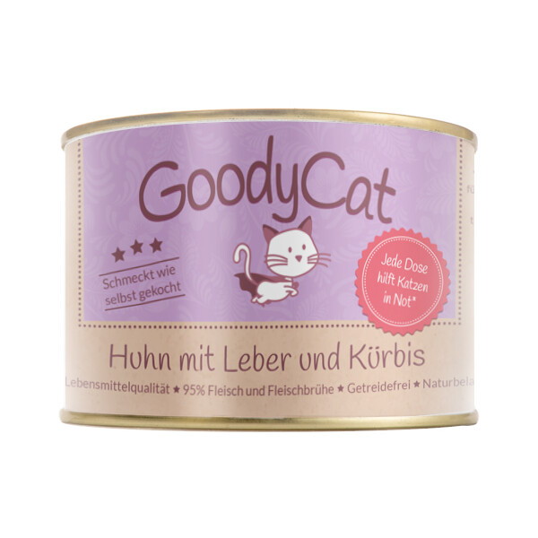 GoodyCat Huhn mit Leber und Kürbis 12 x 180g.