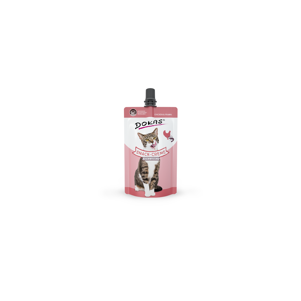 Dokas Cat Snack-Creme Huhn & Garnele 90g.