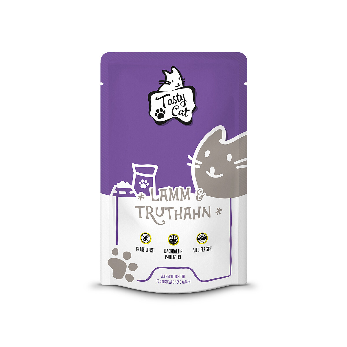 TastyCat Lamm & Truthahn 125g.  MHD 05.04.2025