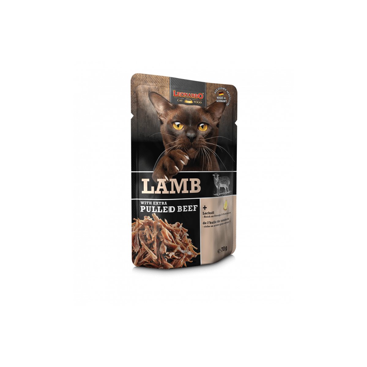 LEONARDO Lamb + extra pulled Beef 70g.