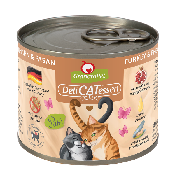 GranataPet Cat Truthahn & Fasan 200g. 5 + 1 GRATIS