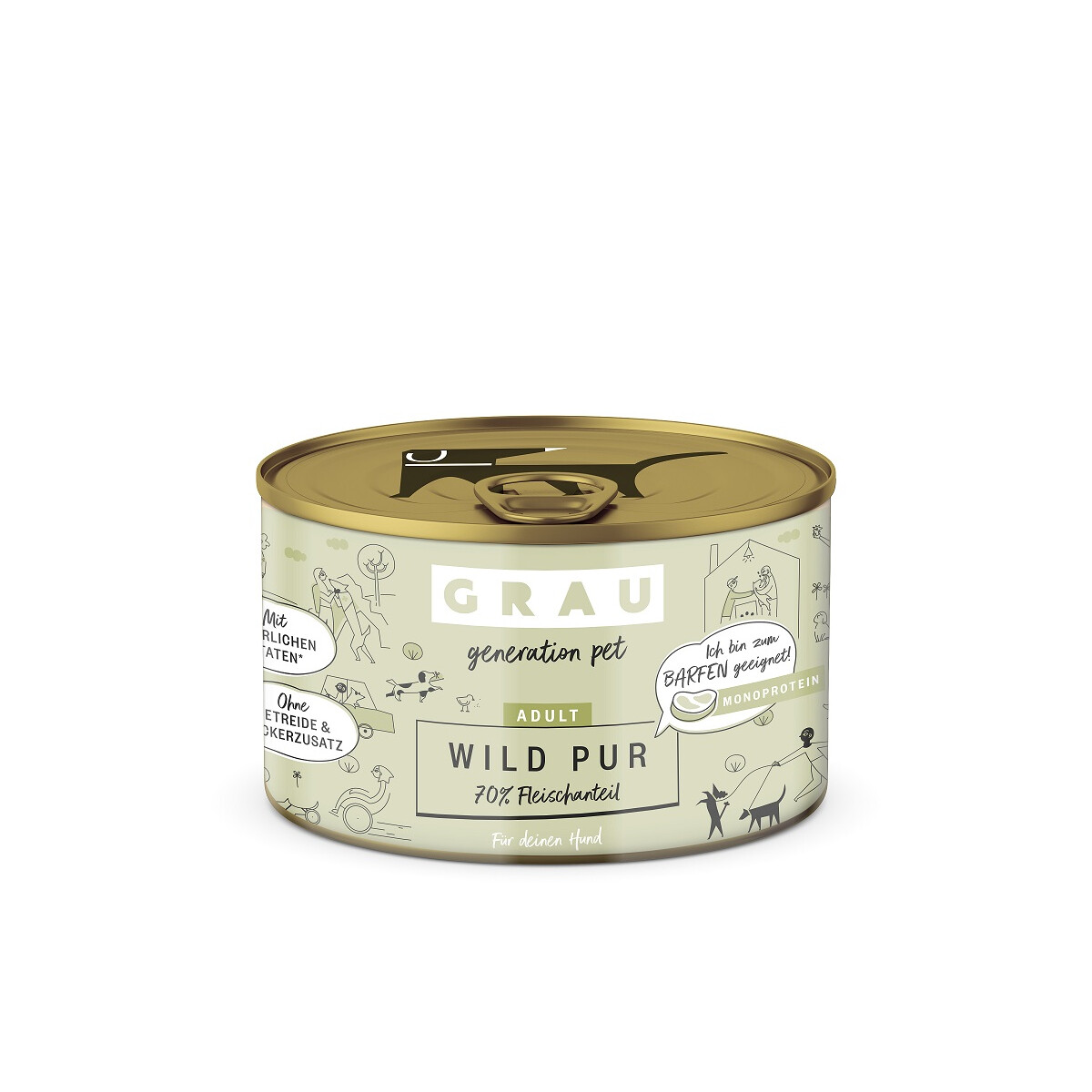 Grau Dog Wild pur 200g.