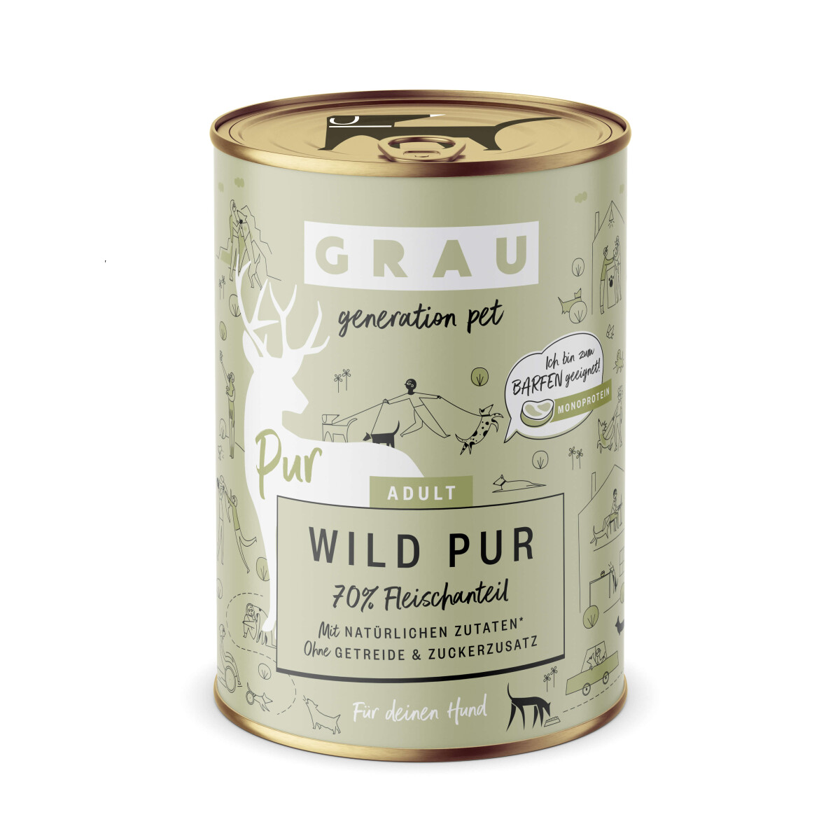 Grau Dog Wild pur 400g.