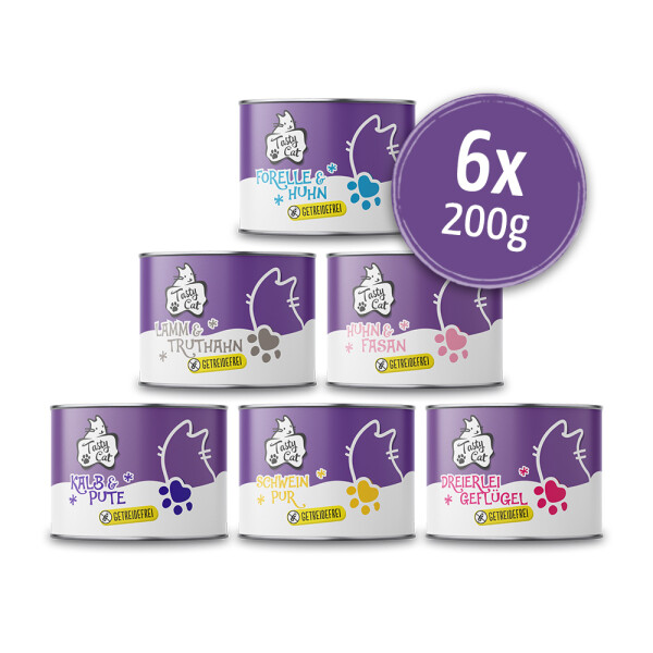 TastyCat Probierpakerl 200g.  5 + 1 GRATIS