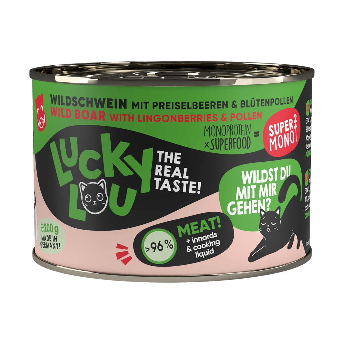 Lucky Lou SuperMono² Wildschwein 200g.-Dose