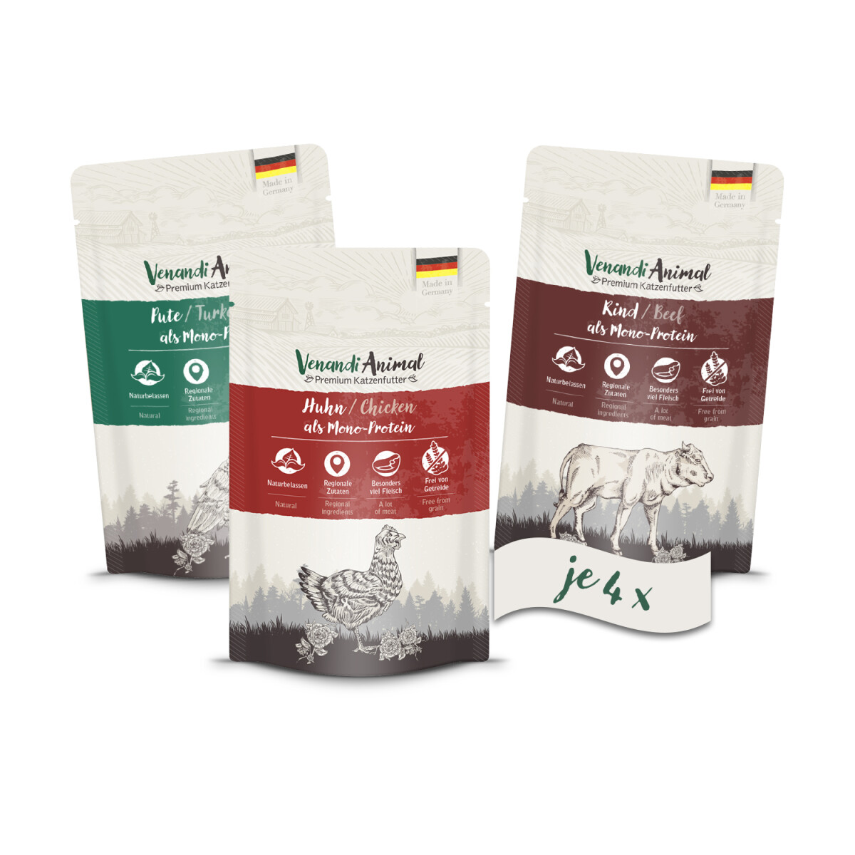 Venandi Animal Probierpaket 1 - 12 x 125g