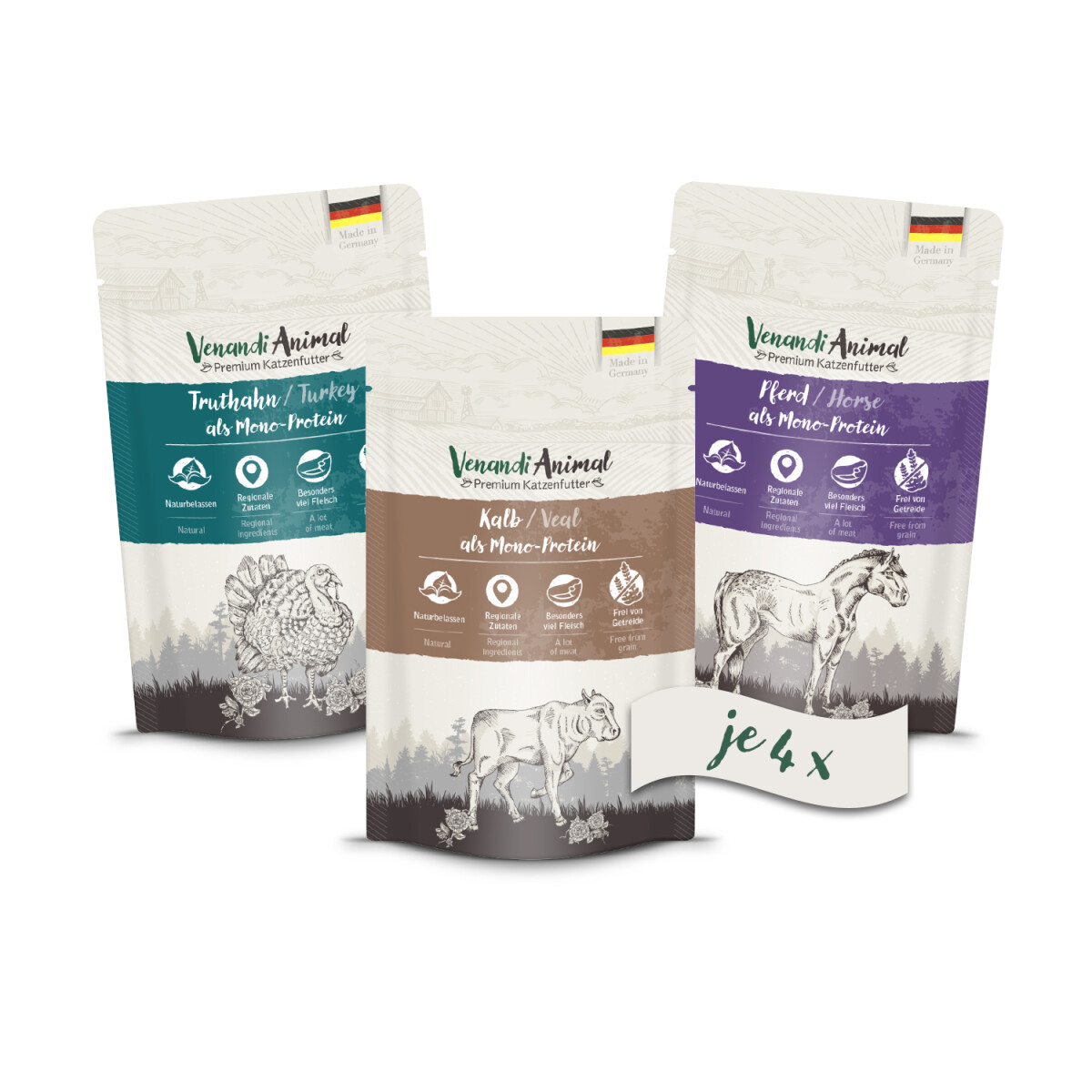 Venandi Animal Probierpaket 2 - 12 x 125g