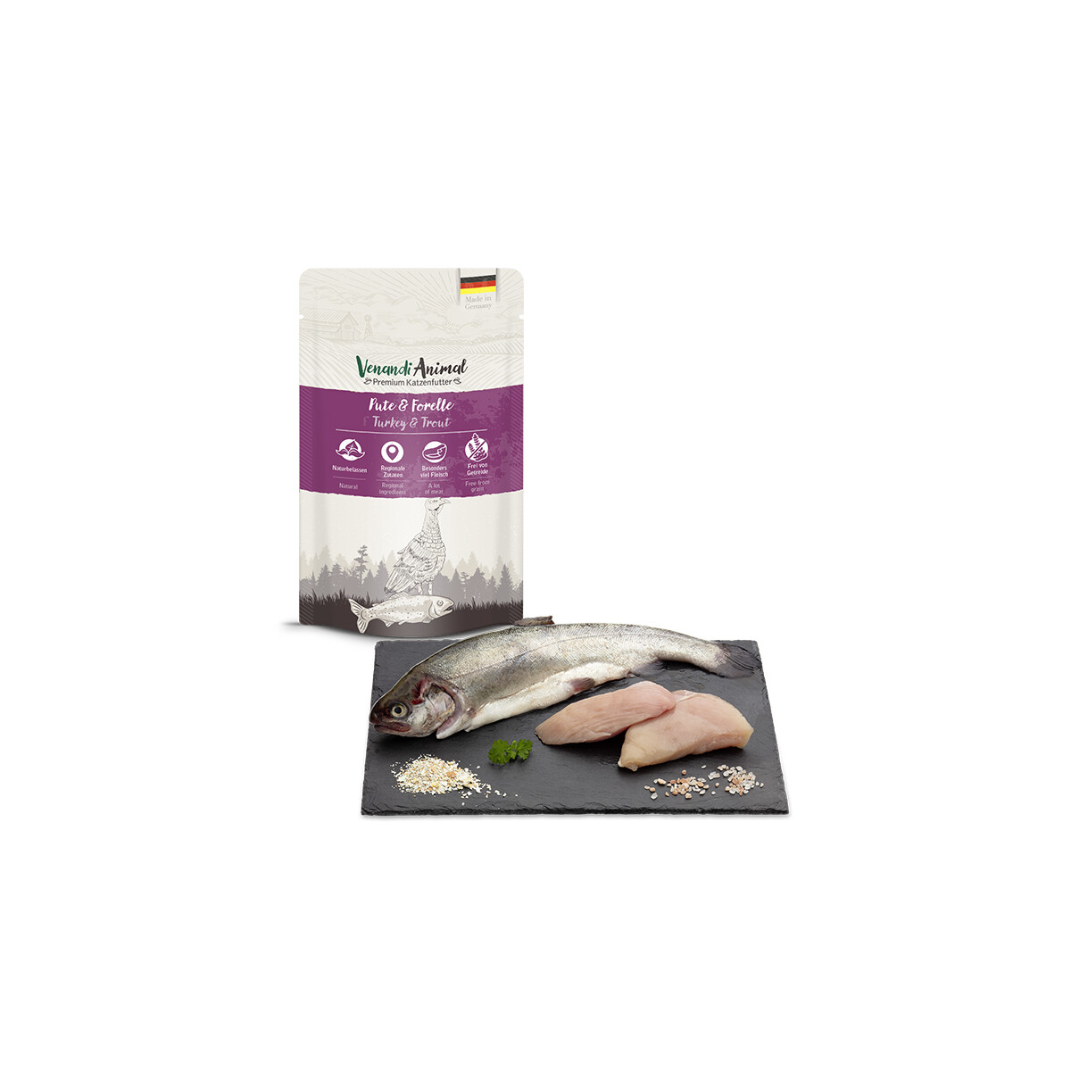 Venandi Animal Pute & Forelle 125g.