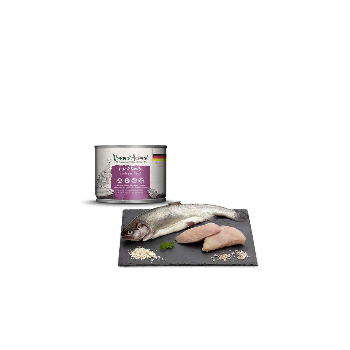 Venandi Animal Pute & Forelle 200g.