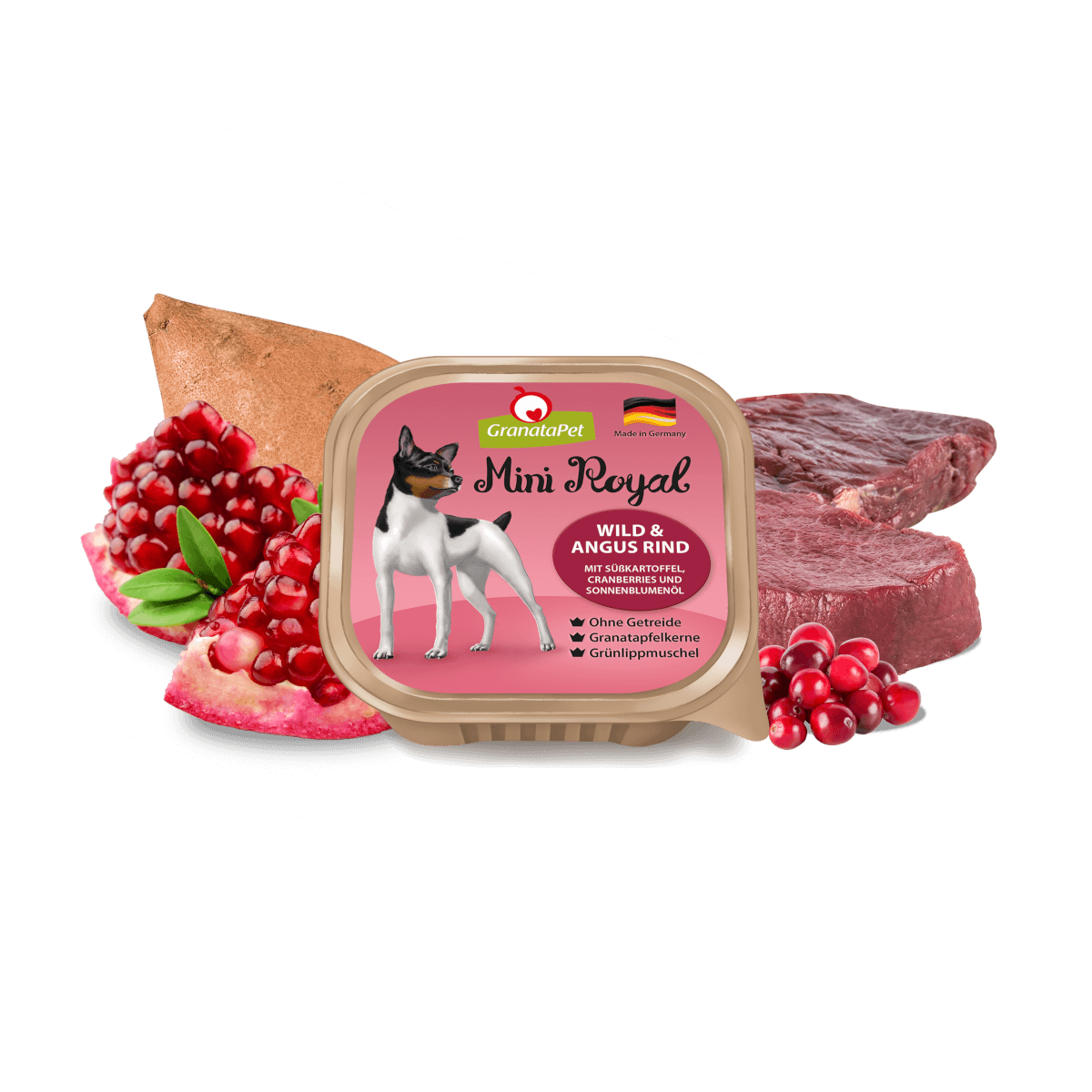 GranataPet Dog Mini Royal Wild & Angus Rind 150g.