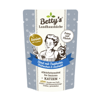 Betty`s Landhausküche Senior Rind mit Truthahn, Möhrchen und Lachsöl 100g.