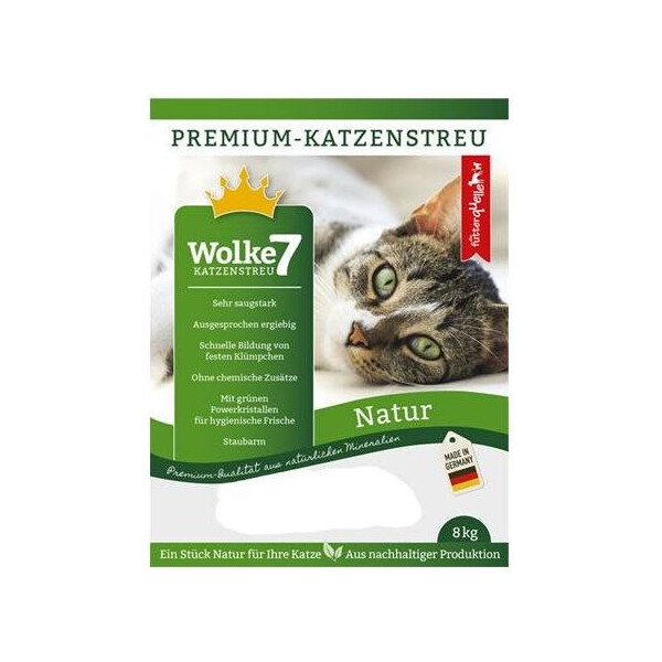 Katzenstreu Wolke 7 NATUR (Pflanzenfasern) - 8kg.