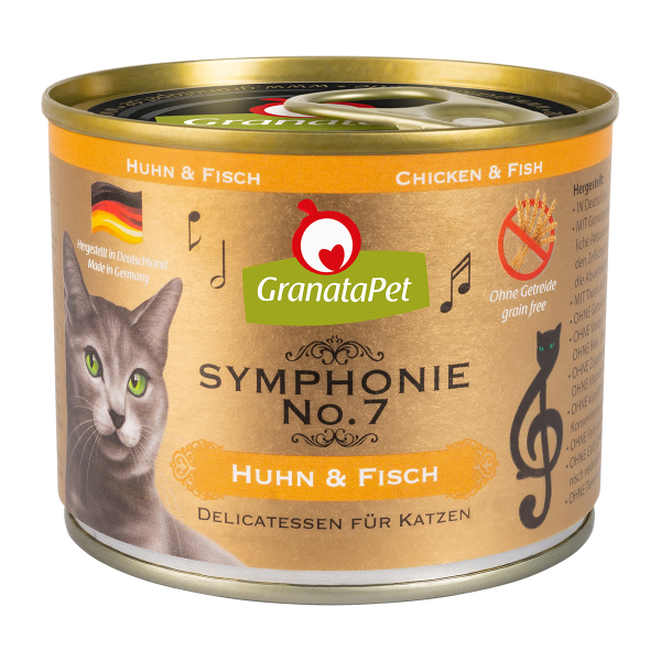 GranataPet Symphonie Nr. 7 Huhn & Fisch 200g.  5 + 1 GRATIS