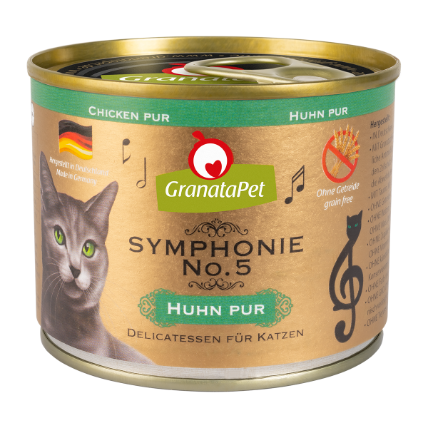 GranataPet Symphonie Nr. 5 Huhn pur 200g.  5 + 1 GRATIS