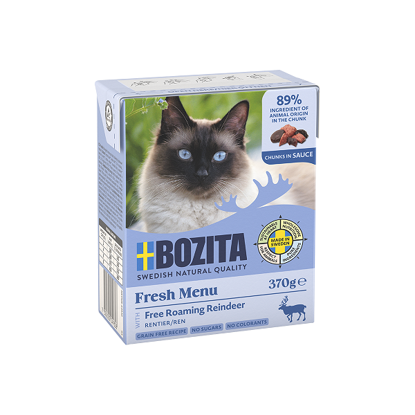 Bozita Häppchen in Soße mit Rentier 370g.  5 + 1 GRATIS