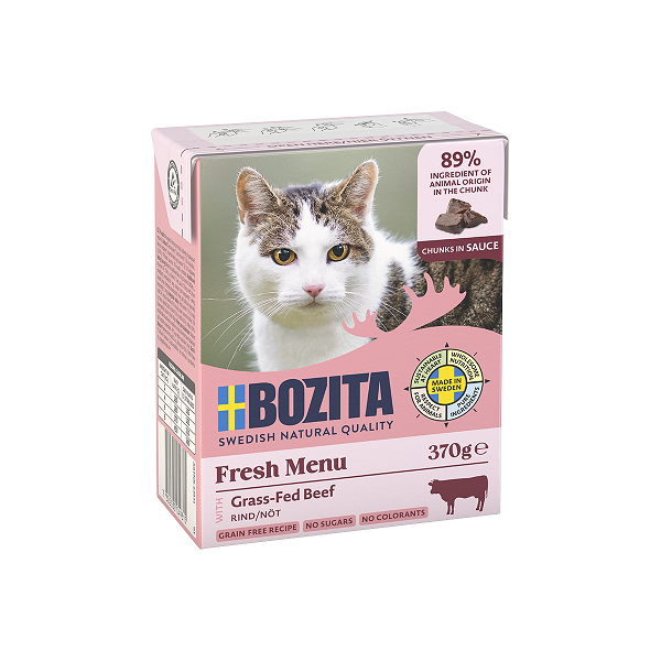 Bozita Häppchen in Soße mit Rind 370g.  5 + 1 GRATIS