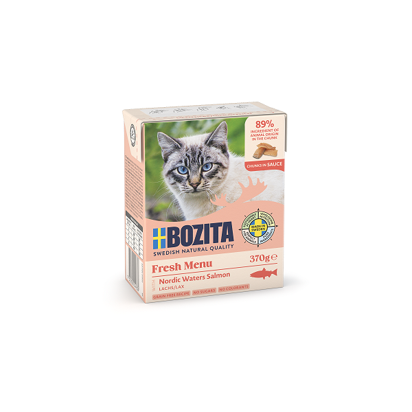 Bozita Häppchen in Soße mit Lachs 370g.  5 + 1 GRATIS