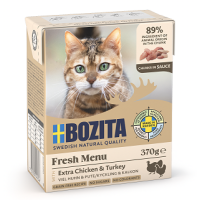 Bozita Häppchen in Soße mit Hühnchen&Pute 370g.  5 + 1 GRATIS