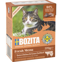 Bozita Sterilised Häppchen in Gelee Huhn & Rind 370g.