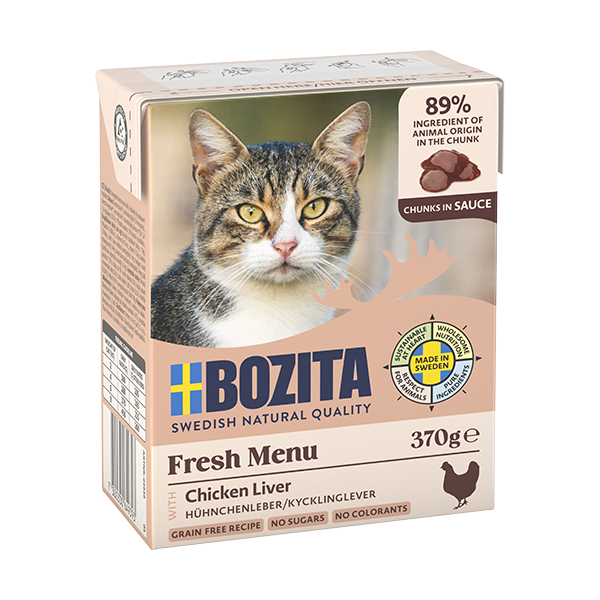 Bozita Häppchen in Sauce mit Hühnchenleber 6 x 370g