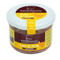 Katzengenuss Gourmet Ente & Huhn 200g.-Glas